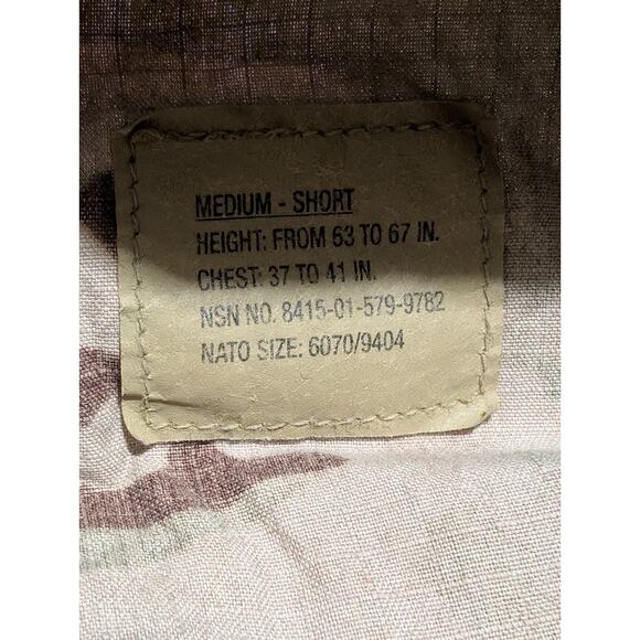 New Army Camo Combat Coat Jacket Team Soldier Flame Resistant Fr SZ Medium Short - Picture 5 of 8